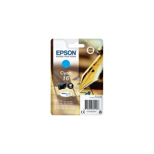 Epson Druckerpatrone C13T16224012 Füller cyan - Original Cyan-Tintenpatrone mit hoher Druckleistung