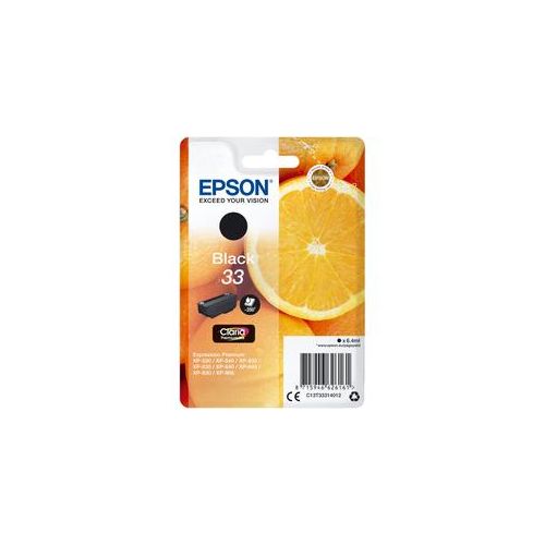 Epson Druckerpatrone C13T33314012 Orange schwarz - Hohe Qualität, 6,4 ml, ca. 250 Seiten Druckleistung