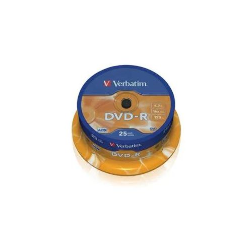 Verbatim DVD-R Matt Silver 4.7GB 16x 25er Spindel - 25er-Pack DVD-Rohlinge