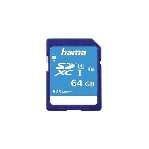 HAMA SDXC 64GB Class 10 UHS-I 45MB/S (114944) - Zuverlässige Speicherkarte mit 64 GB-Kapazität