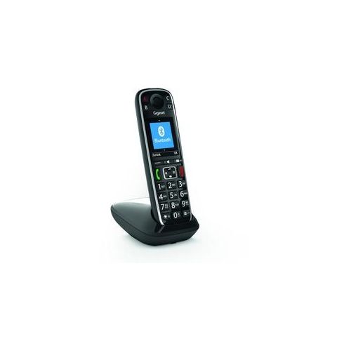 Gigaset E720 Schwarz Schnurloses Telefon mit sprechenden Wähltasten & Bluetooth® (4.2)