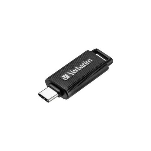 Verbatim USB-Stick Store 'n' Go (49459) 128GB Schwarz/Grau USB-C | Lesegeschwindigkeit 100MB/s | Schreibgeschwindigkeit 100MB/s | Rückwärtskompatibel mit USB 2.0