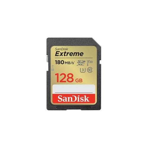 SanDisk SDXC Extreme 128GB Speicherkarte - V30/U3, 180/90 MB/s R/W - Inkl. RescuePRO Deluxe