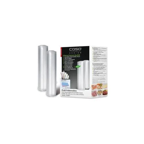 Caso 1221 Folienrollen 20x600 cm, 2er Pack Vakuumierer-Folienrolle