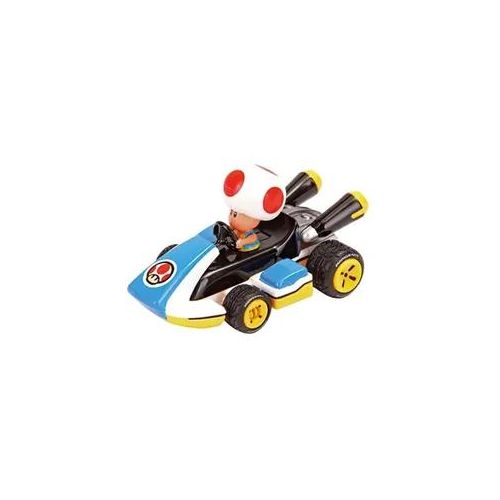 Carrera Modellauto Mario Kart 8 - Toad | Rückziehmotor, Maßstab 1:43, blau/gelb