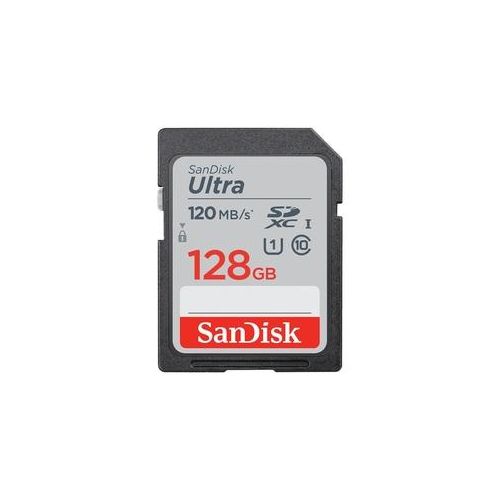 SanDisk SDXC Ultra 128GB (186498) Speicherkarte - Class10, UHS-I, Bis 120 MB/s