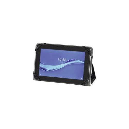 HAMA Tablet-Hülle Strap schwarz (00216429) - Robuste Schutzhülle mit Standfunktion