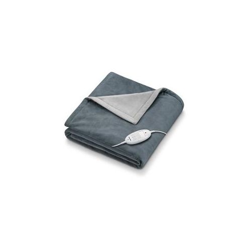 BEURER Wärmezudecke HD 75 Cosy Dark Grey - Weiche & Kuschelige Decke mit 6 Temperaturstufen