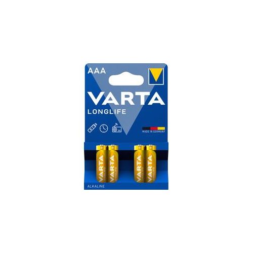 VARTA LONGLIFE AAA 4er Batterie - Alkali-Mangan Technologie