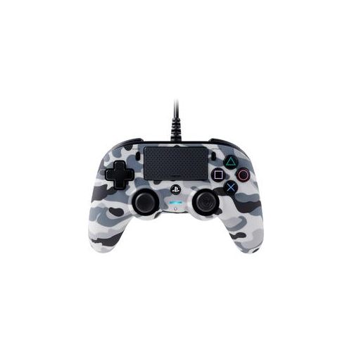 Nacon PS4 Controller Color Edition Camouflage Grau | Vibrationsmotoren, Touchpad, PC-kompatibel, 3m Kabel