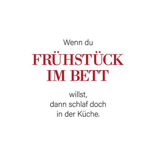queence Wanddekoobjekt »FRÜHSTÜCK IM BETT«, Stahlschild, Blechschild, Spruch, Witzig, Wanddeko, retro, 20x30cm
