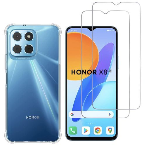 Hülle Honor X8 5G und 2 schutzfolien - TPU - Transparent