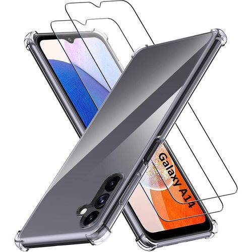 Hülle Galaxy A14 und 2 schutzfolien - TPU - Transparent