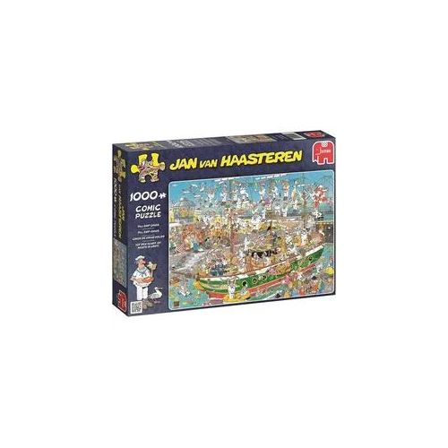 Jumbo Puzzle 19014 - Jan van Haasteren: Auf dem Schiff ist nichts im Griff [1.000 Teile] (Neu differenzbesteuert)