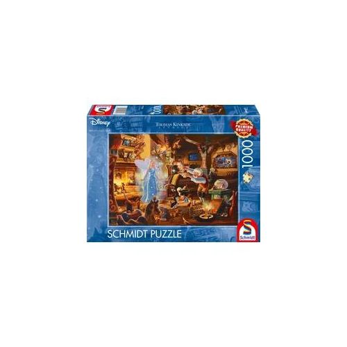 Schmidt Spiele Thomas Kinkade 57526, Disney, Geppettos Pinocchio, 1000 Teile Puzzle, bunt[Exklusiv bei Amazon] (Neu differenzbesteuert)