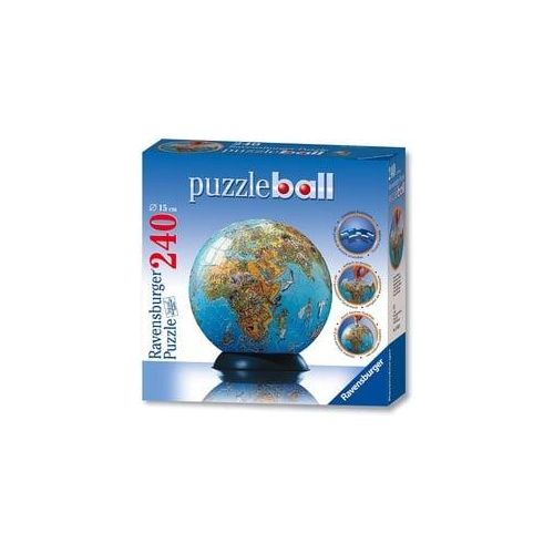 Ravensburger 11019 Puzzleball - Illustrierte Weltkarte [240 Teile] (Neu differenzbesteuert)