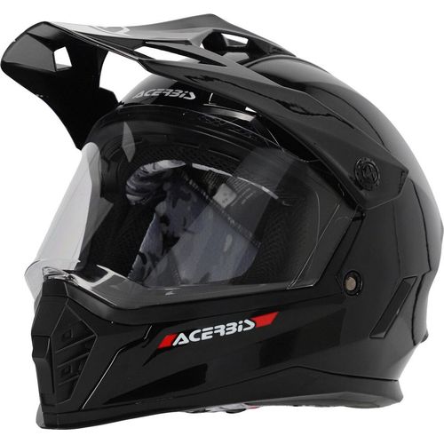 Motocross Kinderhelm ACERBIS Rider Junior Glänzendes Schwarz größe JS