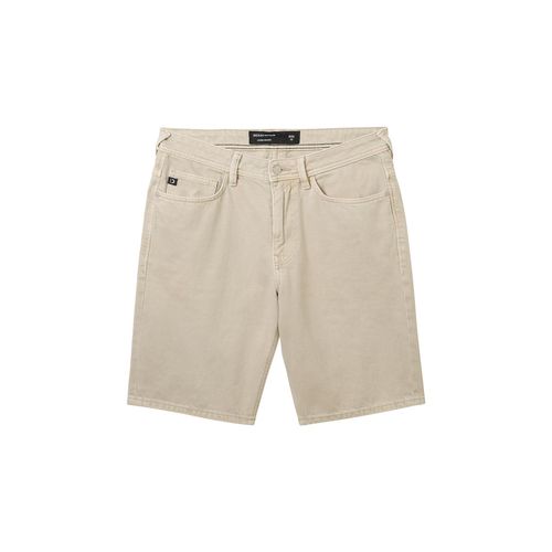 TOM TAILOR DENIM Herren Lockere Jeans Shorts, grau, Uni, Gr. L