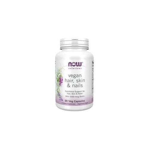 Now Foods Hair, Skin & Nails, Vegan - Veganes Vitamin für Haar, Haut, Nagel (90 veg.Kapseln)