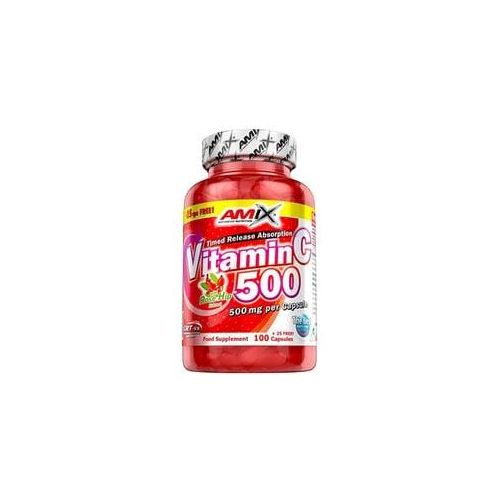 Amix Vitamin C 500 mg with Rose Hip Extract (125 kapsel)