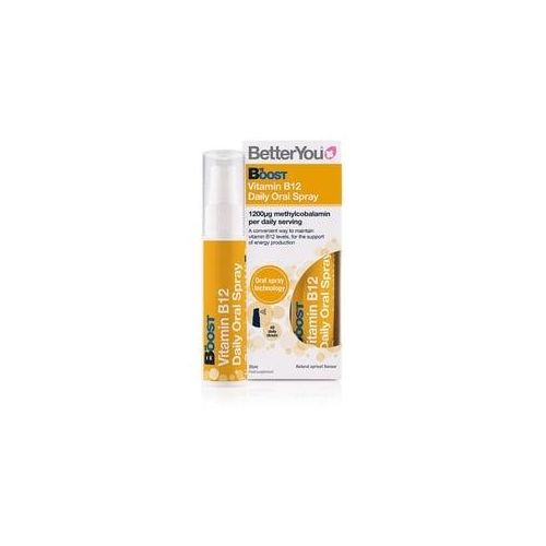 BetterYou Boost Vitamin B12 Oral Spray - Mundspray mit Vitamin B12 (25 ml, Natürliche Aprikose)