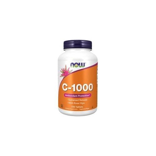 Now Foods Vitamin C mit verzögerter Freisetzung 1000 mg Tablette mit Hagebutten (250 Tabletten)