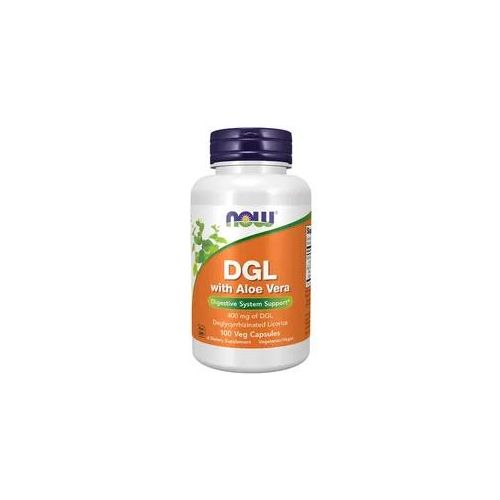 Now Foods DGL With Aloe Vera - Deglycyrrhizinierter Lakritz-Extrakt mit Aloe Vera (100 veg.Kapseln)