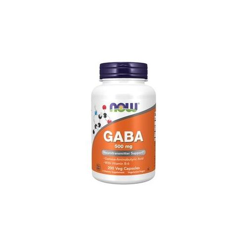 Now Foods Gaba 500 mg - Gamma-Aminobuttersäure Kapsel (200 veg.Kapseln)