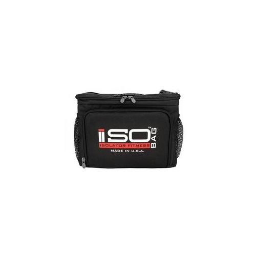 Isolator Fitness ISOBAG - Mahlzeit-Sporttasche für 6 Lebensmittel (1 St., Schwarz mit rot-weißem Logo)