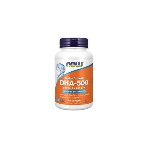 Now Foods DHA-500, Double Strength - Extra Potente Omega-3 Fettsäuren (90 Weichkapseln)