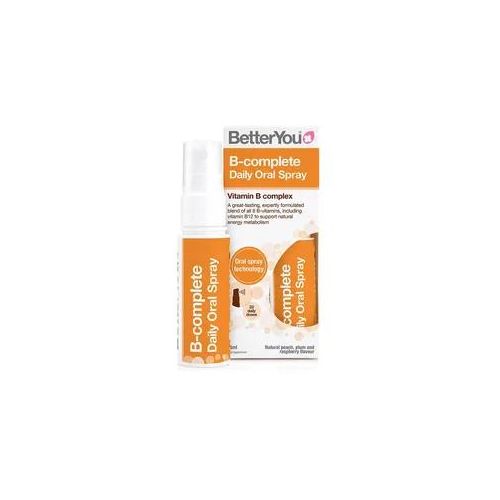 BetterYou B-Complete Oral Spray - Mundspray mit B-Komplex (25 ml, Natürlicher Pfirsich, Pflaume und Himbeere)