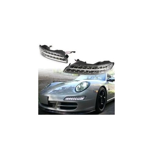 LED BLINKER + NEBEL OPTIK FÜR PORSCHE 911 997 CHROM FACELIFT 04-08