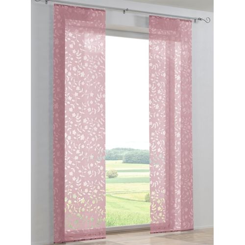 Schiebegardine HEINE HOME Gardinen Gr. 145cm, Klettband, Klettband, 57cm, lila (mauve)