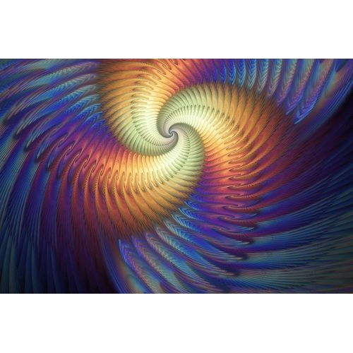 PAPERMOON Fototapete "Psychedelische Spirale" Tapeten Gr. B/L: 4,50 m x 2,80 m, Bahnen: 9 St., bunt