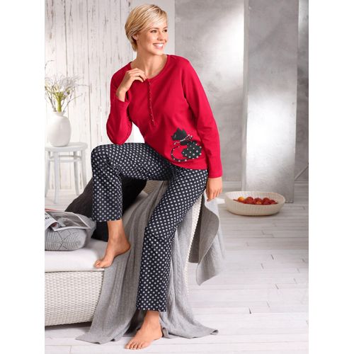 Schlafanzug Gr. 48/50, rot Damen Homewear-Sets