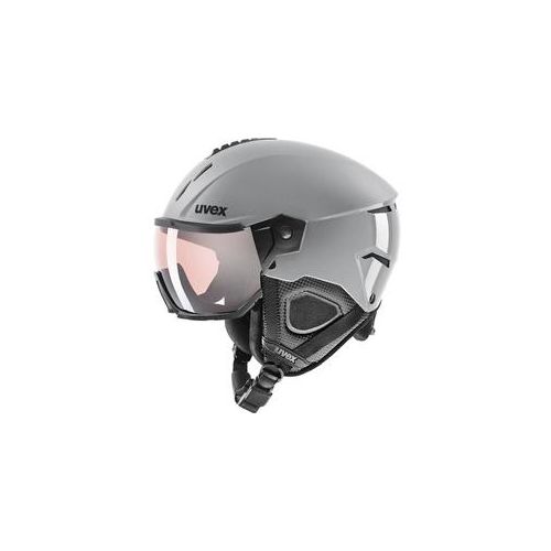 UVEX Ski-/Snowboardhelm INSTINCT VISOR PRO V - Uni., rhino (56-58 cm)