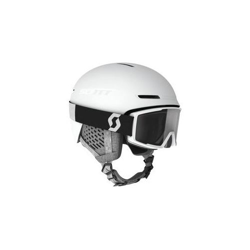 SCOTT Track Plus Helmet + Factor Pro Goggle Combo - Uni., white (S (51-55cm))