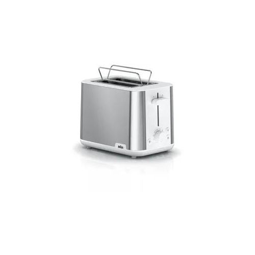 BRAUN HT1510WH PurShine weiß Toaster - 900 Watt, 8 Bräunungsstufen, intelligente Wärmeregelung