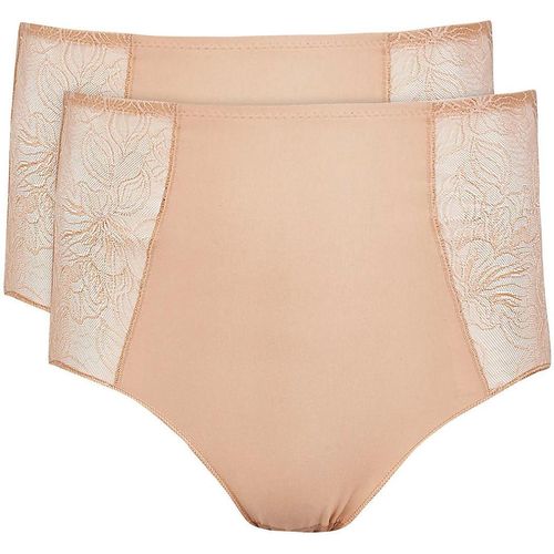 Nina Von C. High-Waist-Slip »"Cotton Shape"«, (2er Pack), mit seitlich eingesetztem Spitzen-Tüll