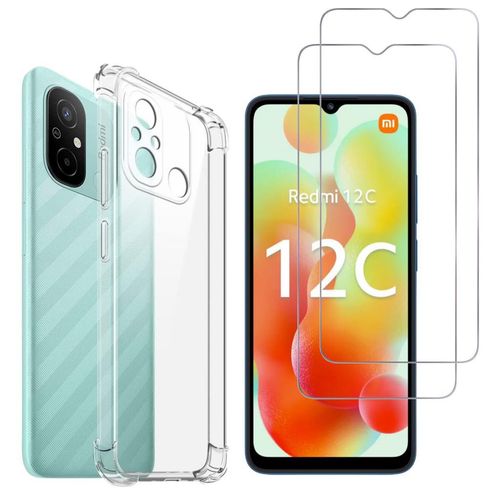 Hülle Xiaomi Redmi 12C und 2 schutzfolien - TPU - Transparent