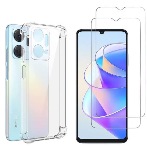 Hülle Honor X7A und 2 schutzfolien - TPU - Transparent