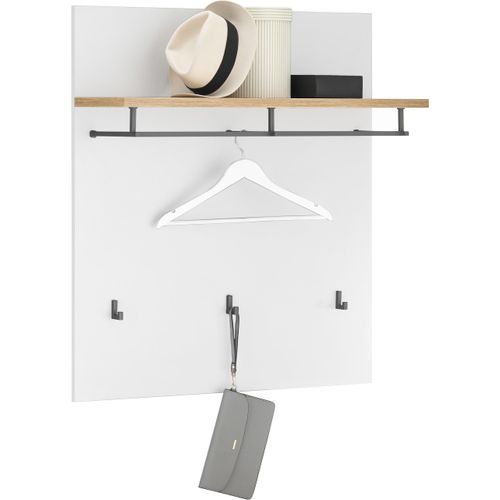 HBZ Garderobenpaneel »Milan Paneel breit, BxHxT 85x95x27 cm«, (1 St.), Paneel mit 1 Hutablage, 1 Kleiderstange, 3 Kleiderhaken