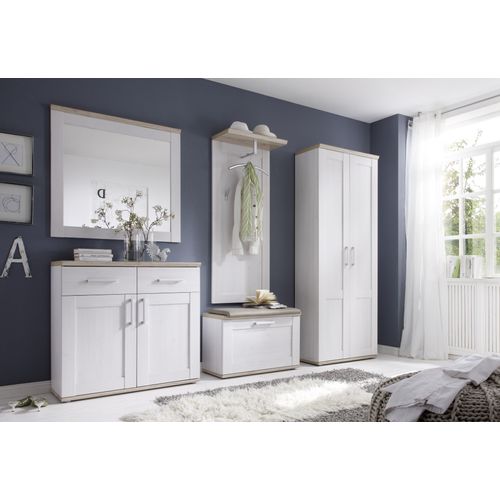 HBZ Garderobenpaneel »Romance im Landhausstil,BxHxT 59x143x30 cm«, (1 St.), Landhausstil, Paneel mit 3 Kleiderhaken, 1 Kleiderstange