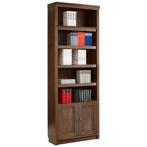Home affaire Bücherregal »Soeren«, aus massiver Kiefer, Höhe 220 cm, mit 2 Holztüren, viel Stauraum