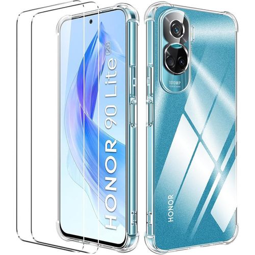 Hülle Honor 90 Lite und 2 schutzfolien - TPU - Transparent