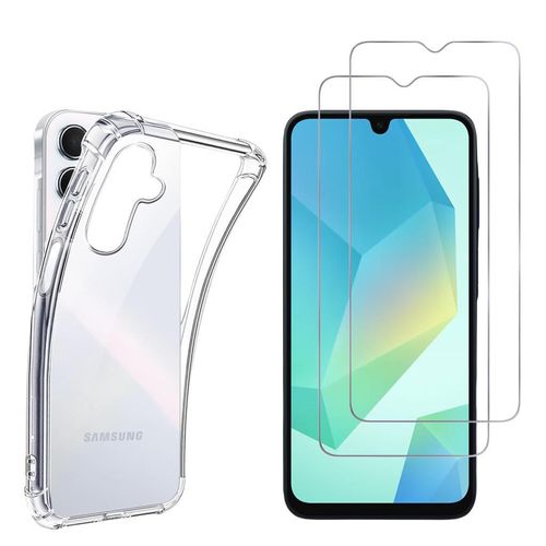 Hülle Samsung Galaxy A16 und 2 schutzfolien - TPU - Transparent