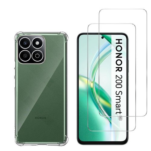 Hülle Honor 200 Smart 5G und 2 schutzfolien - TPU - Transparent