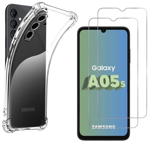Hülle Samsung Galaxy A05S und 2 schutzfolien - TPU - Transparent