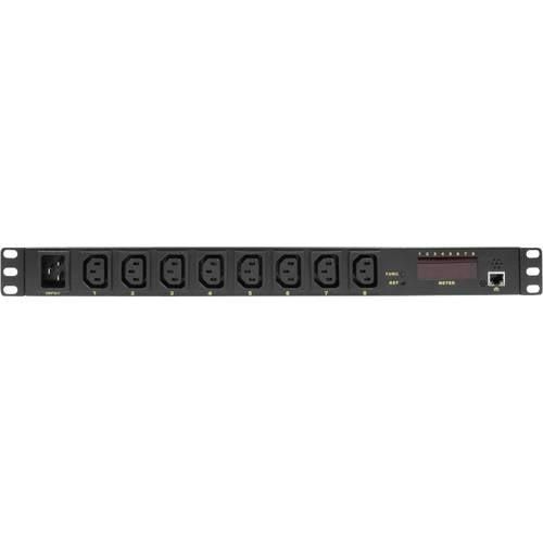 LogiLink PDU8P01 19 Zoll Netzwerkschrank-Steckdosenleiste 1 HE Kaltgeräte-Steckdose C13 10A Festeinbau Schwarz