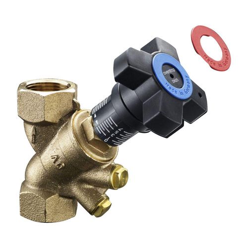Oventrop Hydrocontrol VTR Strangregulierventil DN 15, 1/2" Innengewinde mit Blindstopfen, Rotguss 1060104